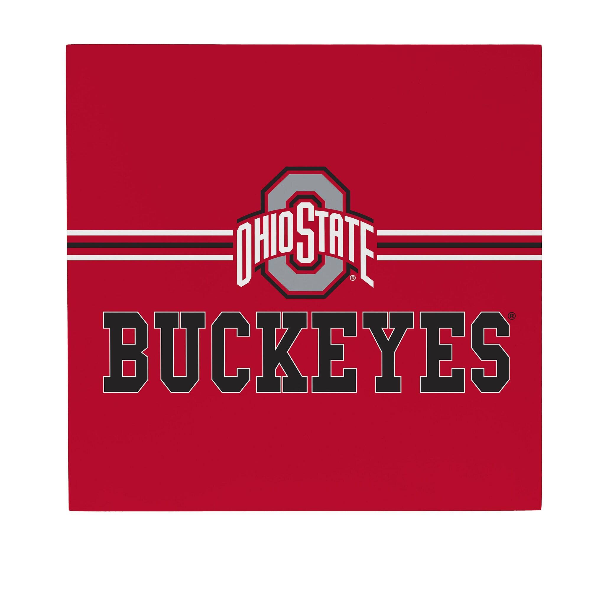 Ohio State Buckeyes 12" x 12" Wood Wall Sign