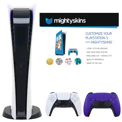 mightyskins - Customize your PlayStation 5 with MightySkins! 1,000+ stylish designs - Add your own photos - Precision cut - Perfect fit - Quality materials - Made in the USA