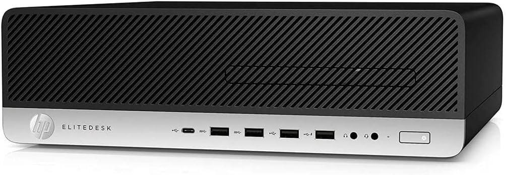 Alt View 1. HP - HP Elitedesk 800 G3 SFF Desktop PC, Core i7-7700 Up to 4.2GHz, 8GB RAM, 256GB SSD, Keyboard, Mouse, WiFi, Win11 Pro - Black.