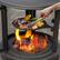 Alt View 14. Costway - 30 Inch Outdoor Fire Pit Chiminea w/ Grill Chimney Spark Screen Door Fire Poker - Black.