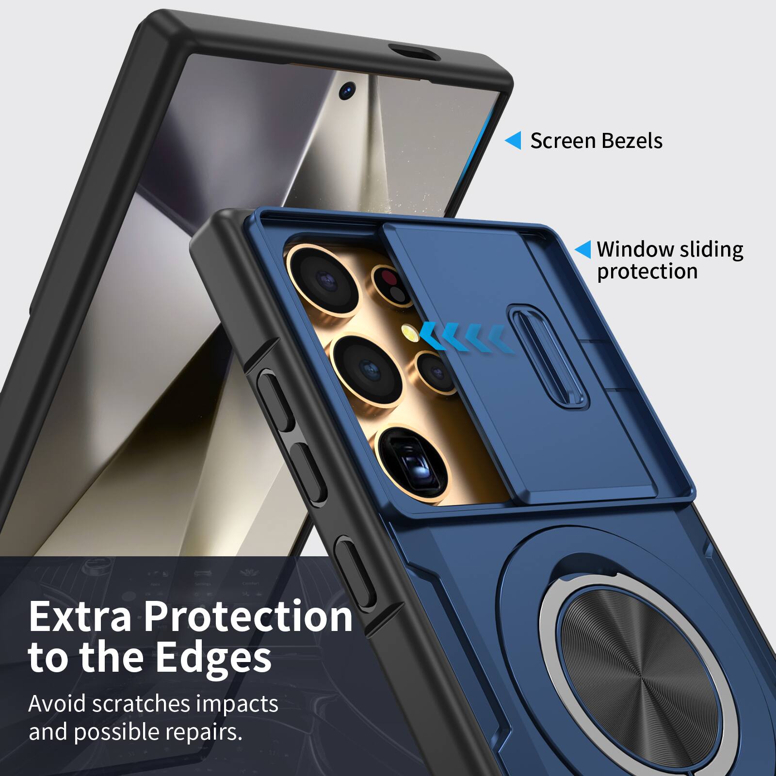 Screen Bezels  
Window sliding protection  
Extra Protection to the Edges  
Avoid scratches impacts and possible repairs.