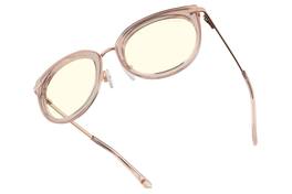 GUNNAR - Womens Computer Glasses - Lahti, Clear Lens - Blue Light Blocking, Releive Dry Eye, Anti Glare - Rose Crystal