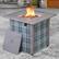 Angle. Werph - Werph 28" Propane Fire Pit Table, Certified 50,000 BTU Fire Table with Lava Rocks, Square,Texteline Style Finish - Gray.