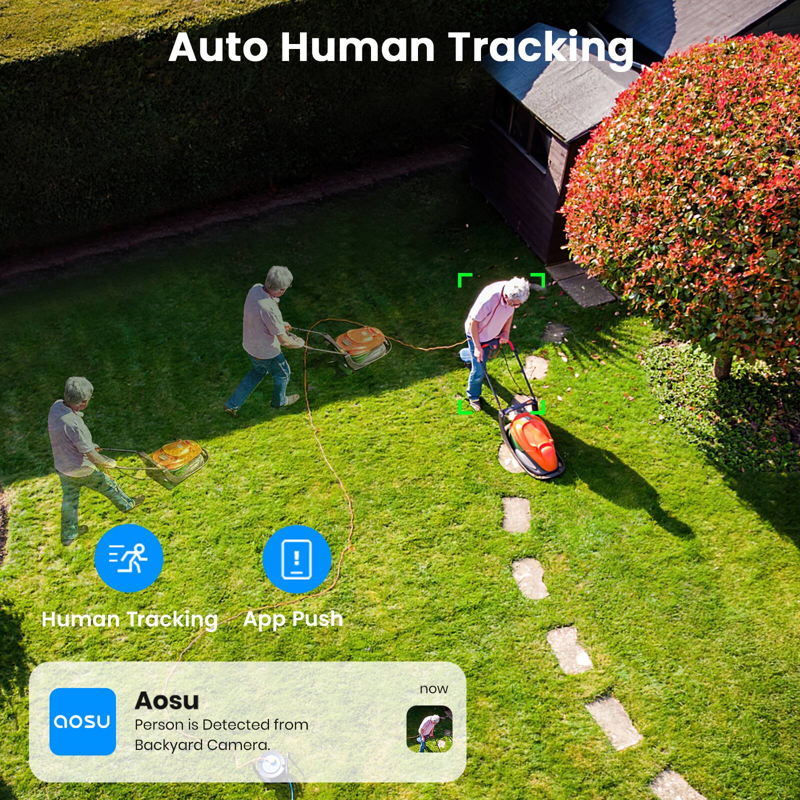 Auto Human Tracking

Human Tracking App Push

Aosu
Person is Detected from Backyard Camera.