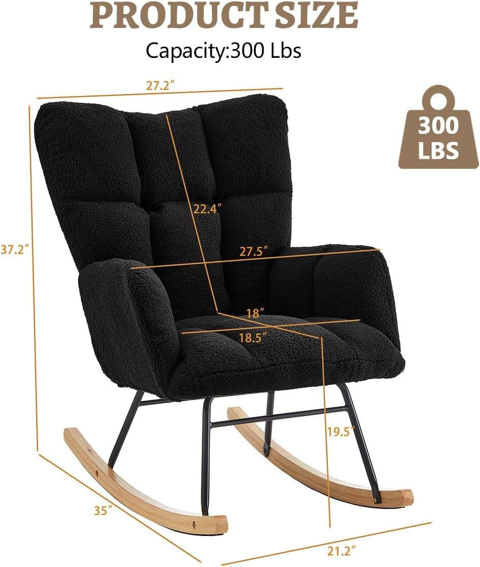 PRODUCT SIZE  
Capacity: 300 Lbs  

- Width: 37.2"  
- Depth: 27.2"  
- Height: 35"  
- Seat Height: 18"  
- Seat Depth: 22.4"  
- Armrest Height: 27.5"  
- Armrest Width: 18.5"  
- Back Height: 19.5"  
- Overall Height: 21.2"