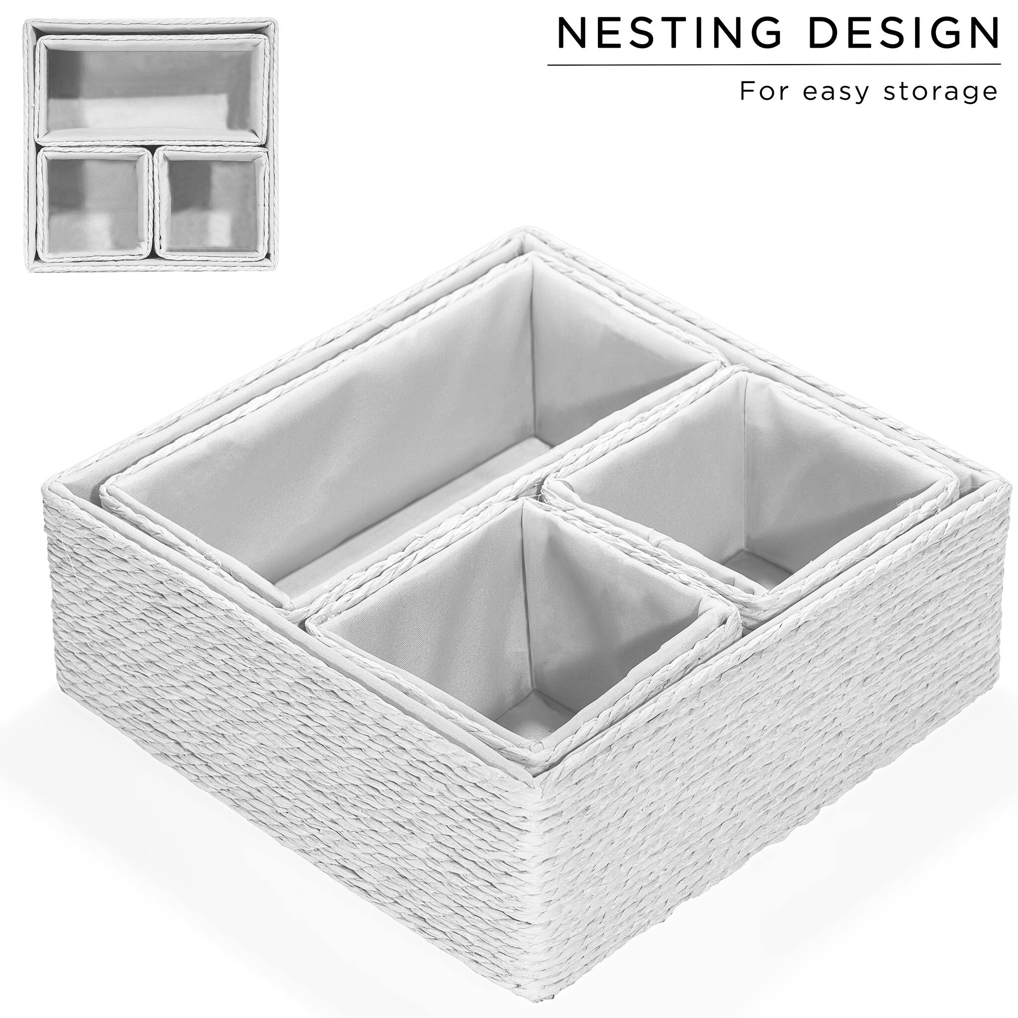 NESTING DESIGN  
For easy storage