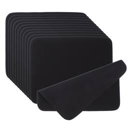 Unique Bargains - Glasses Cleaning Cloth 6.9"x5.7", 12pcs Microfiber Suede Cleaner Cloth for Lens, Eyeglasses, Screens, Phones - Black