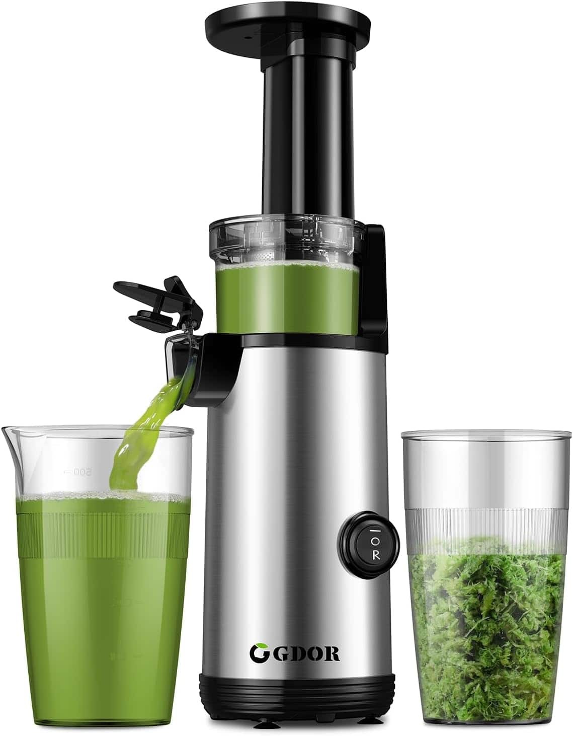 Shardor - Compact Powerful Juicer – Easy-to-Clean Fruit and Vegetable Juicer - Silver