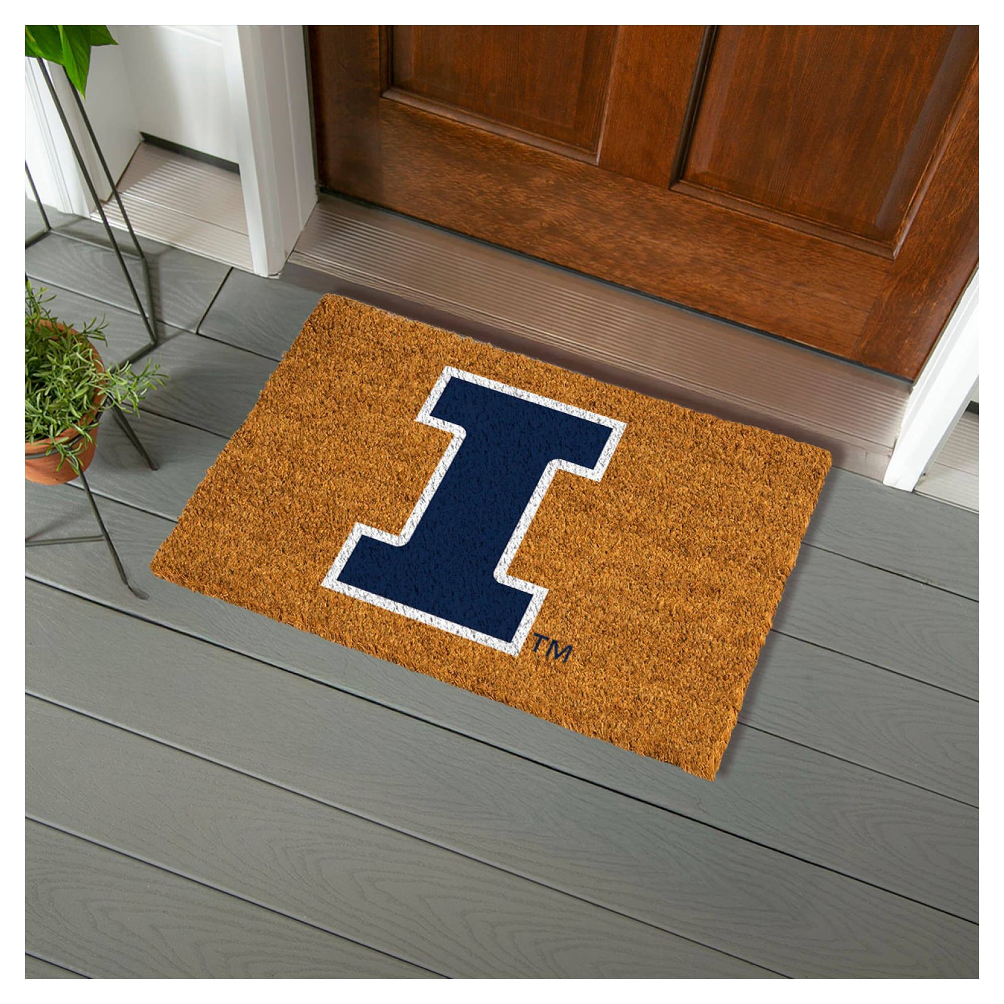 Alt View 1. Evergreen Enterprises - Illinois Fighting Illini 28" x 16" Team Logo Outdoor Coir Mat - Multicolor.