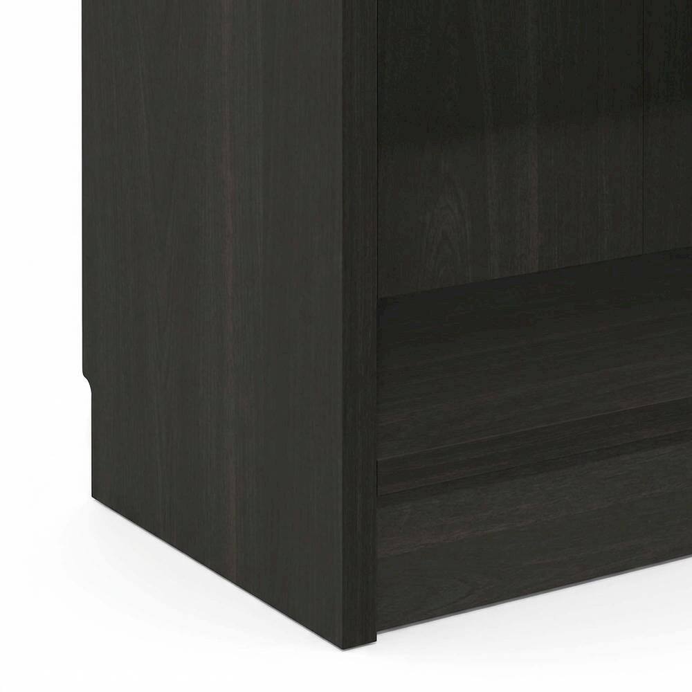 Alt View 2. FurniFact - Wood bookcase with ample storage and modern design, ideal for home or office use - Espresso.