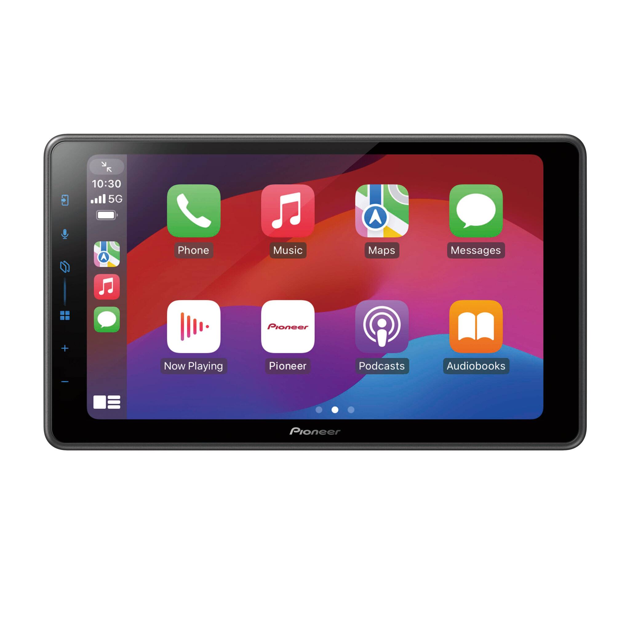 10:30  
5G  
Phone  
Music  
Maps  
Messages  
Now Playing  
Pioneer  
Podcasts  
Audiobooks