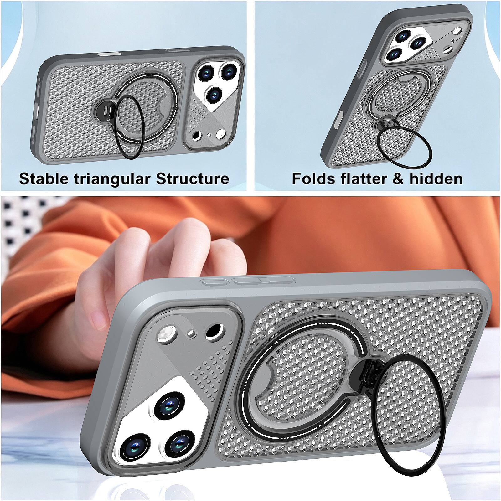 Dteck Magnetic Case for iPhone 18 Pro Max Shockproof PC+TPU Ring ...