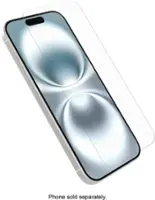 OtterBox - Glass for Apple iPhone 16 - Clear - Angle_Zoom