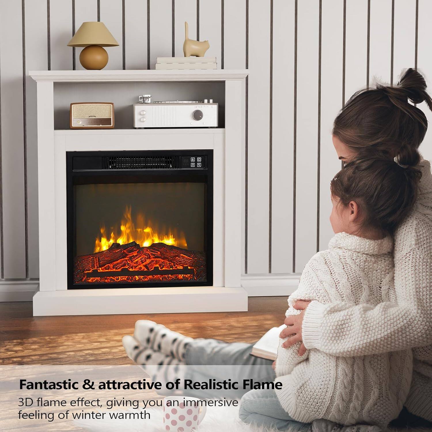 Fantastic & attractive of Realistic Flame  
3D flame effect, giving you an immersive feeling of winter warmth