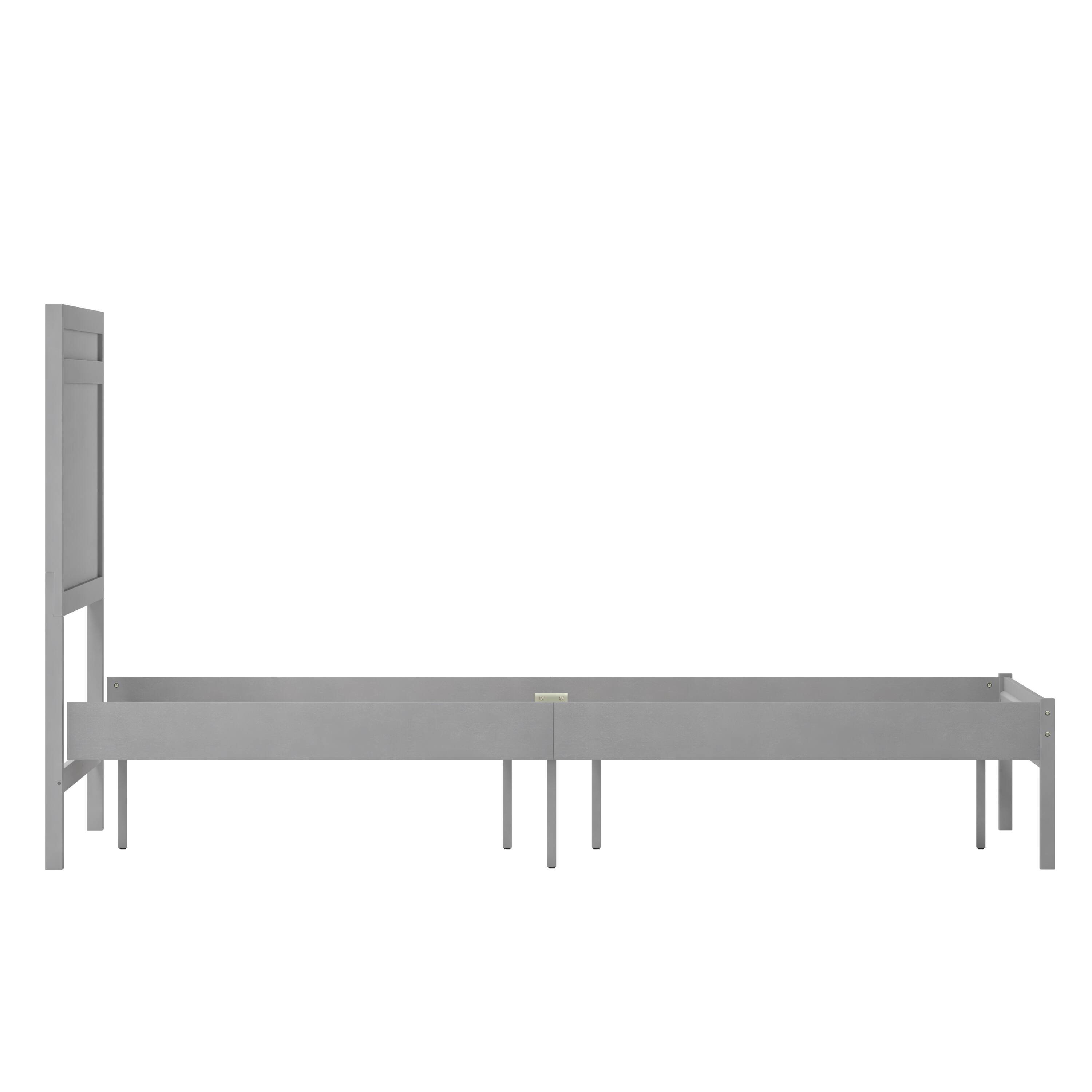 Alt View 8. Emma + Oliver - Allanza Classic Wooden Platform Bed with Headboard - Gray.