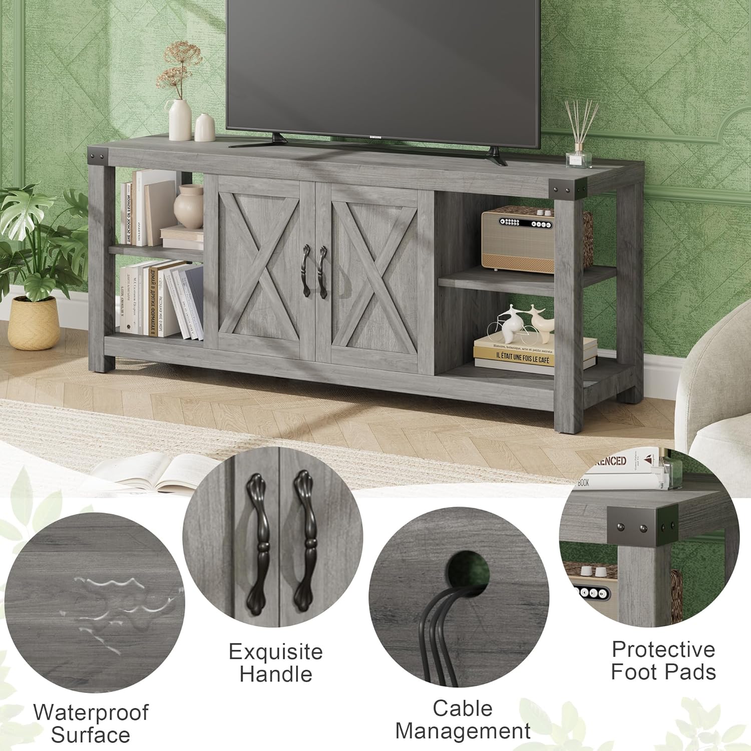 - Waterproof Surface
- Exquisite Handle
- Cable Management
- Protective Foot Pads