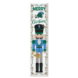Jardine - Tulane Green Wave 11" x 46" Nutcracker Holiday Leaner Sign - White