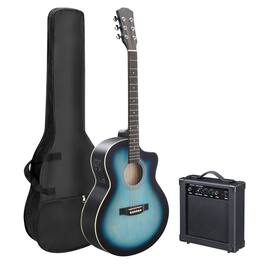 Winado - Full-Size Acoustic Electric Guitar with Amp, 41 Inch Basswood Body Guitars Kit for Beginner W/Bag, Strap