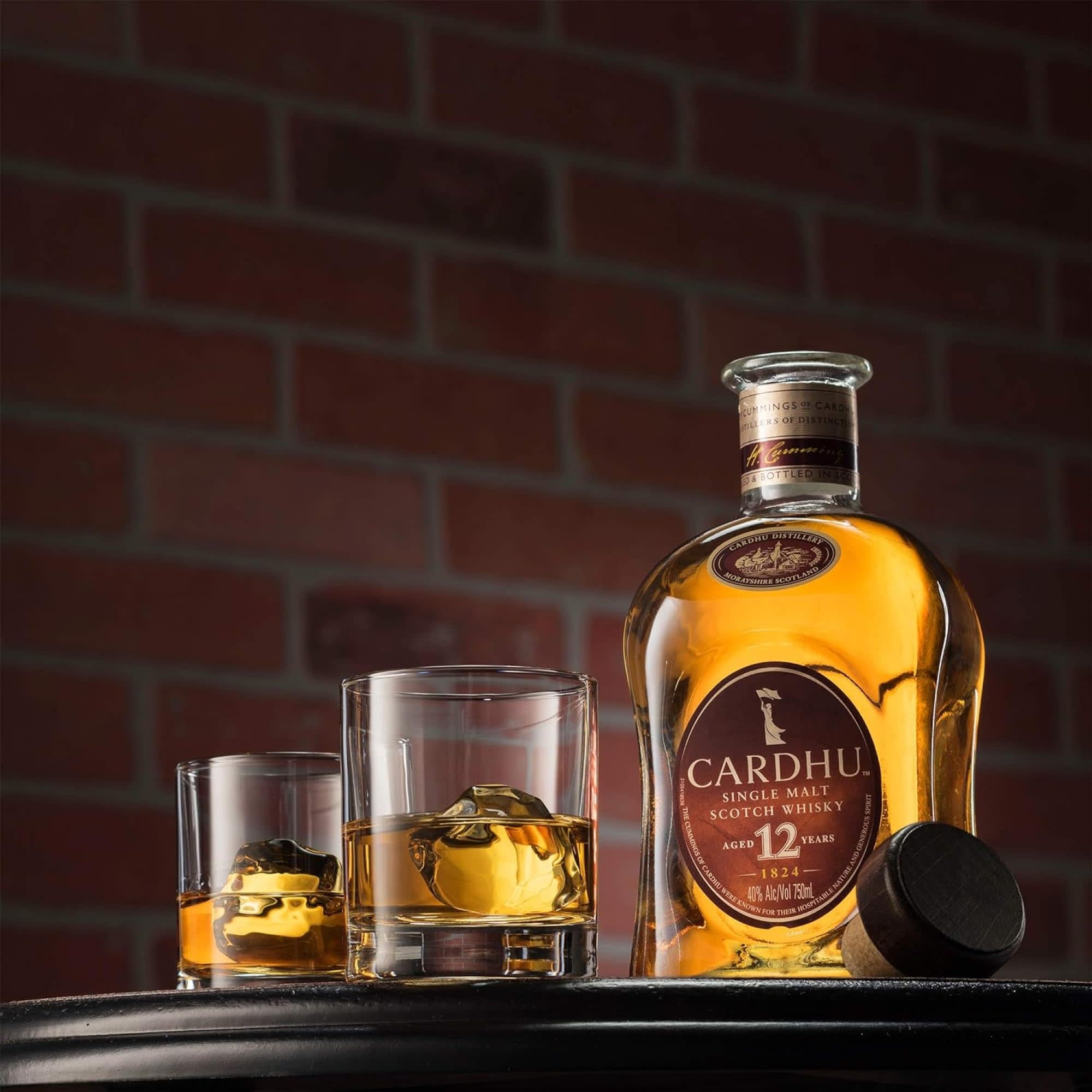 CARDHU SINGLE MALT SCOTCH WHISKY 12 YEARS AGED 1824 40% ALC/VOL 750ml