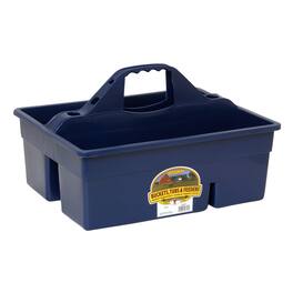 Little Giant - DuraTote Plastic Box Organizer w/2 Compartments & Grip Handle - Navy