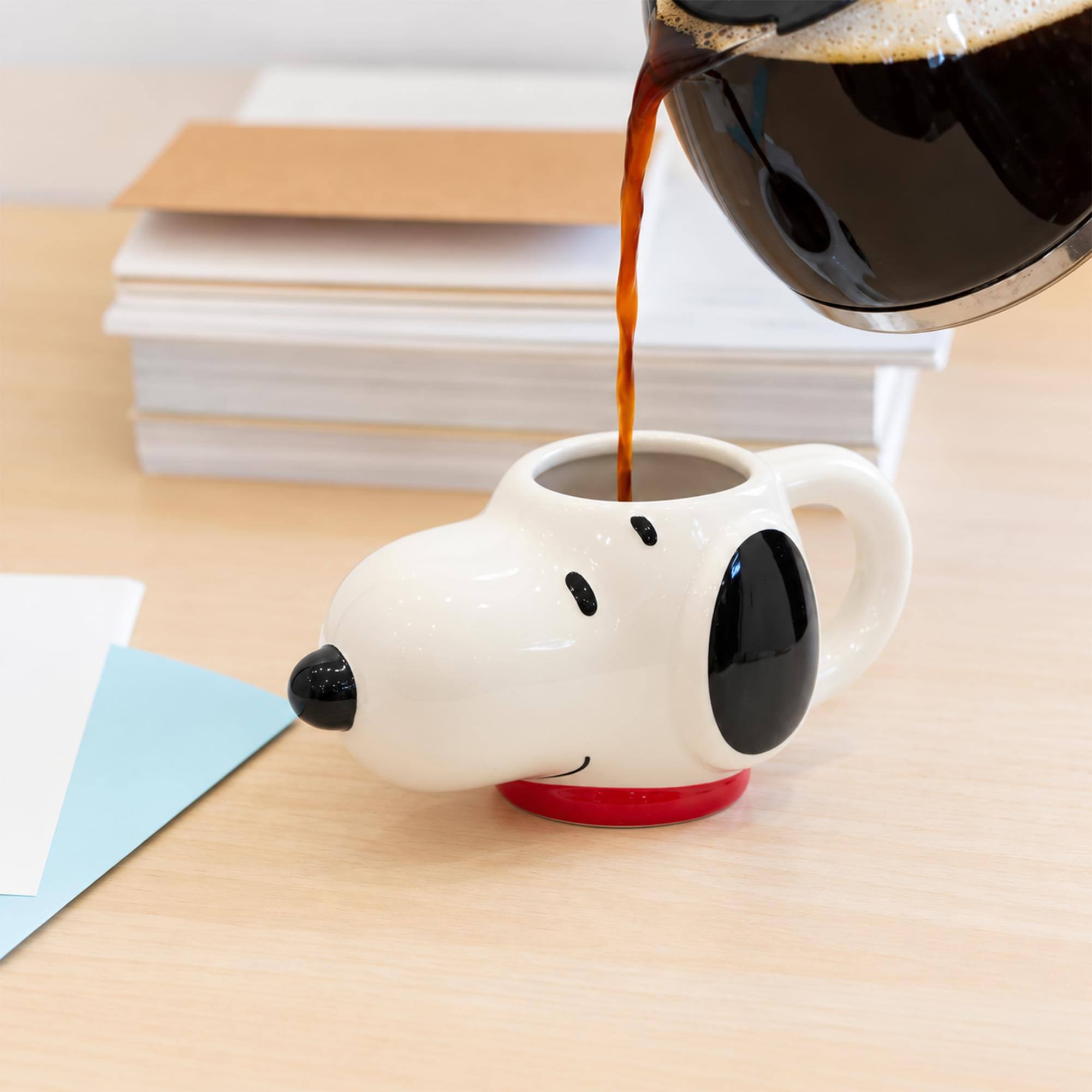 Alt View 10. ICUP - Peanuts Snoopy Head Sculpted Ceramic Mug | 16 Ounces - White.