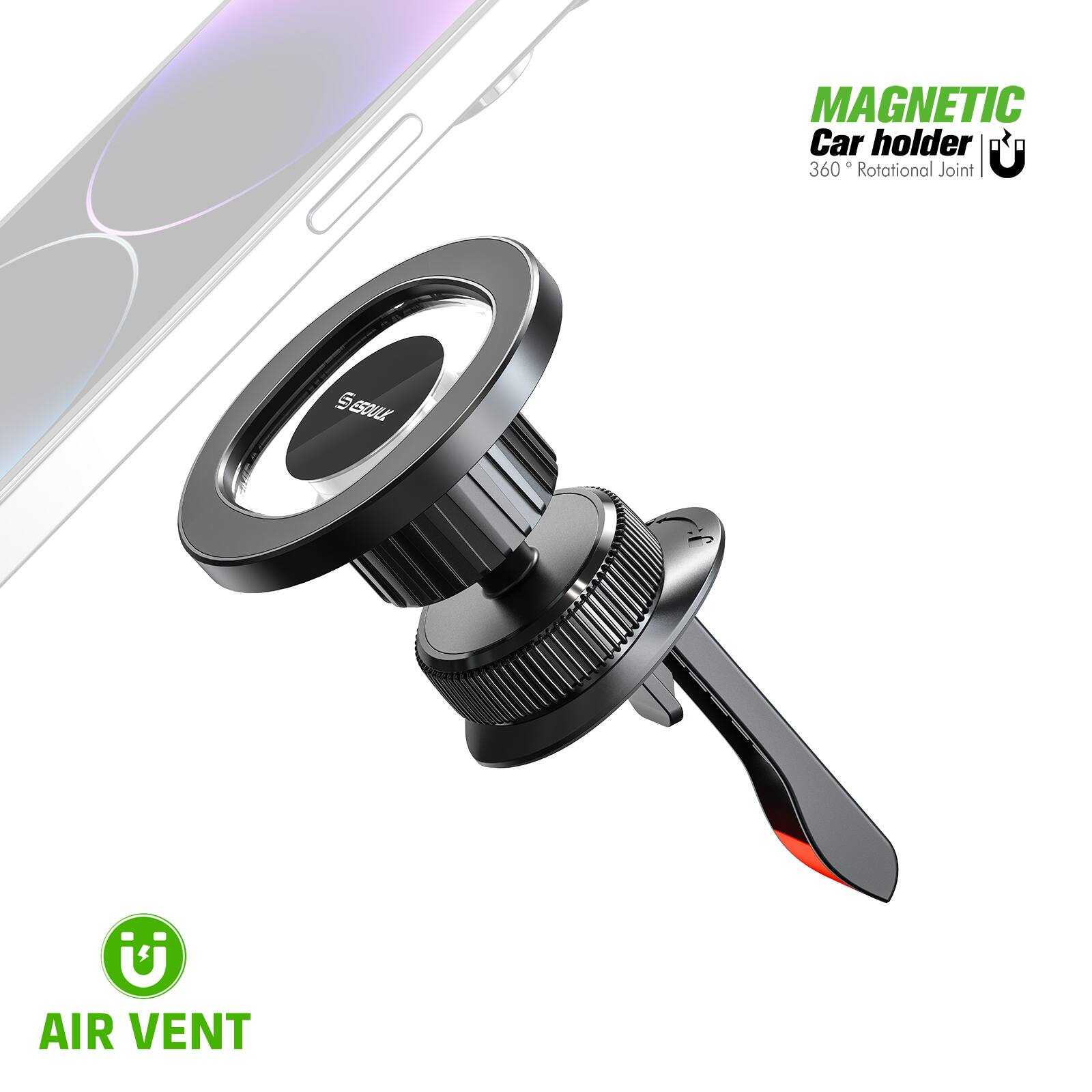 MAGNETIC Car holder | 360° Rotational Joint | AIR VENT