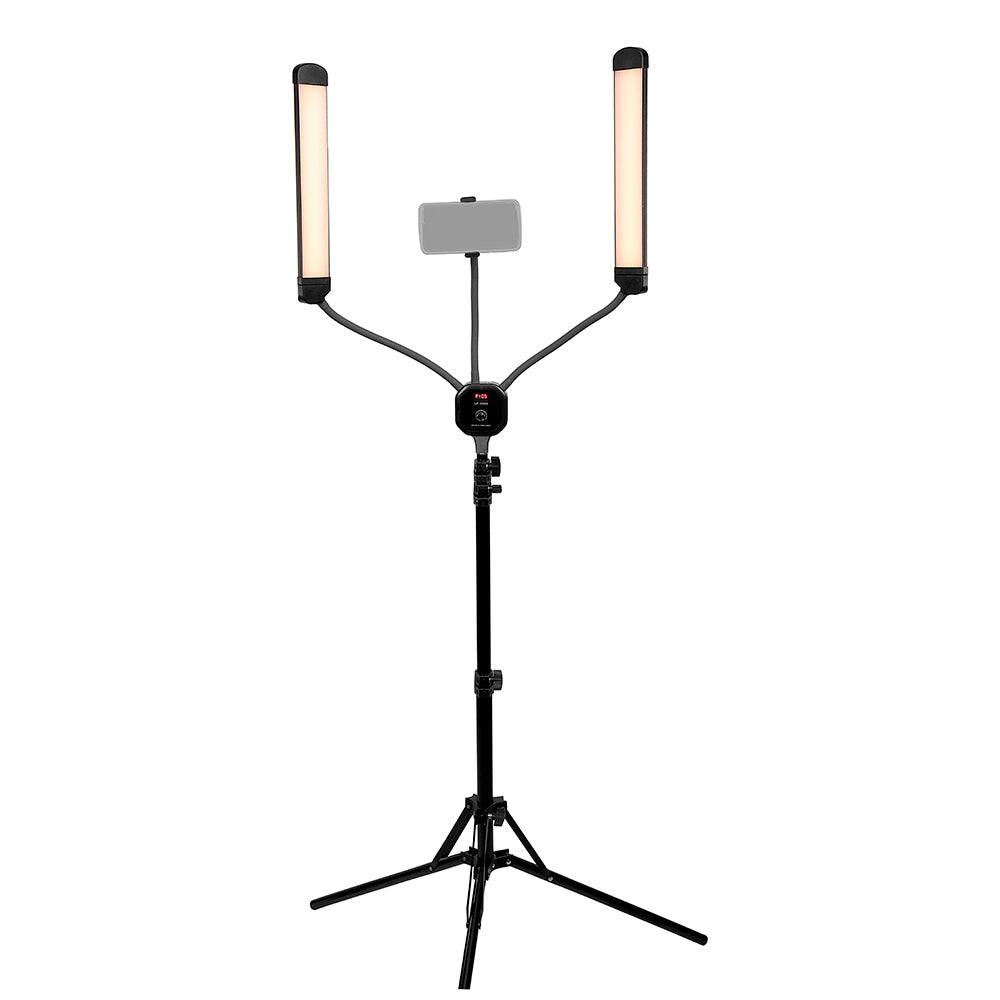Alt View 6. Fotodiox - Selfie Starlite Stix Vlog Kit w/ Tripod - Bi-Color Dimmable Wand Lights f/ Gaming, Makeup, YouTube, Live Streaming.