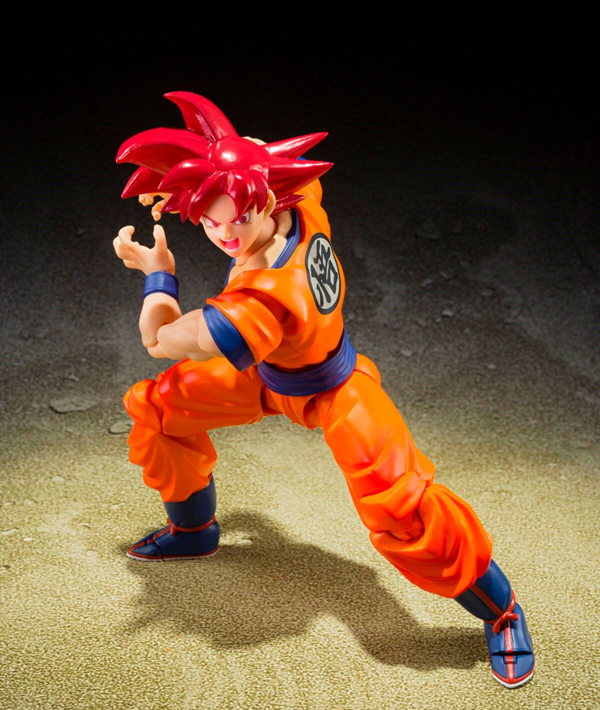 Alt View 16. Bandai - S.H. Figuarts - Super Saiyan God Son Goku - Saiyan God of Virtue  5.5" Figure.