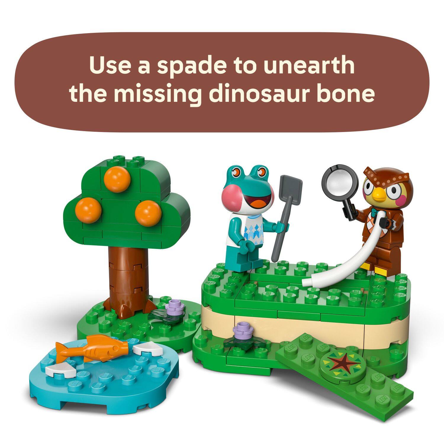 Use a spade to unearth the missing dinosaur bone