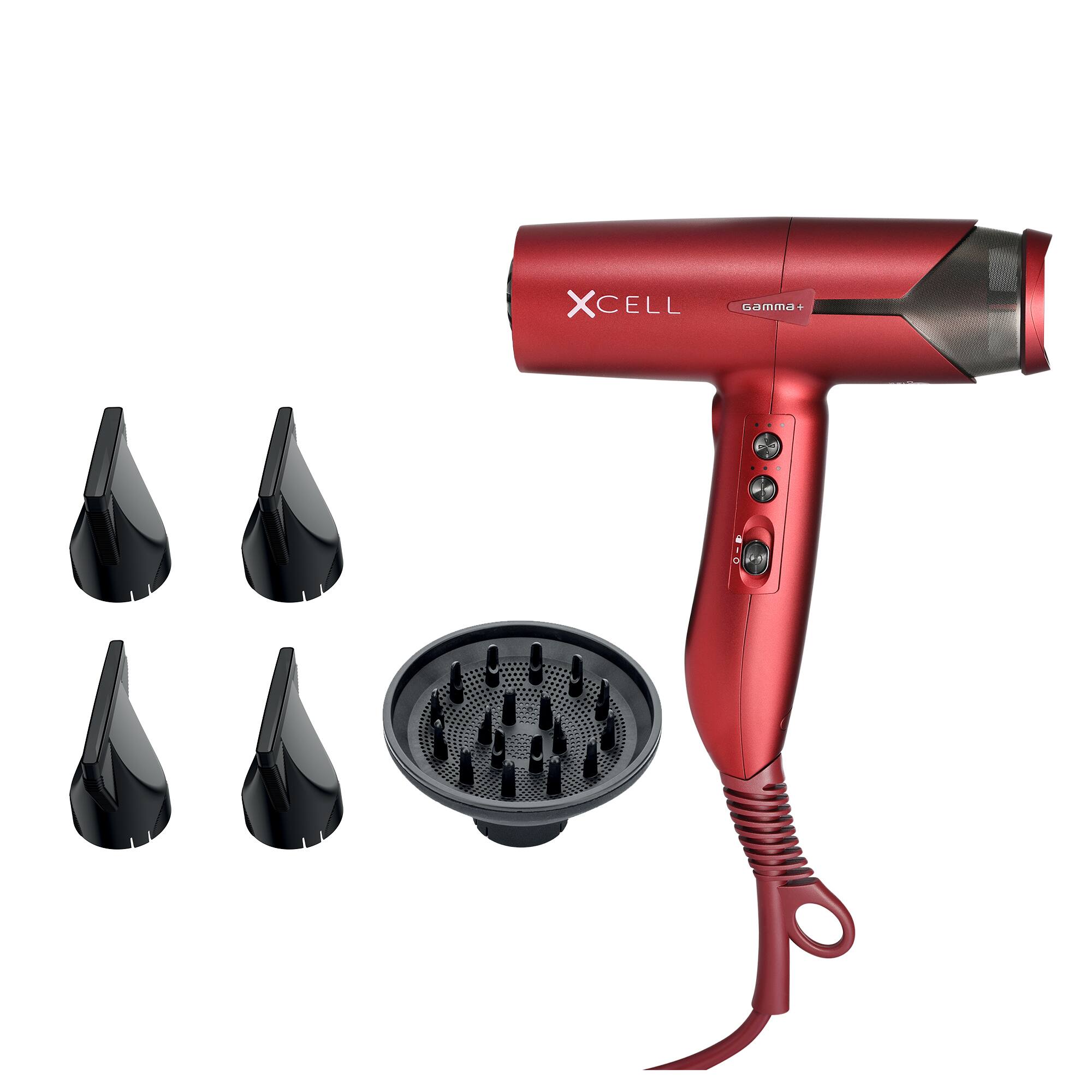 Alt View 2. Gamma+ - XCell Professional Hair Dryer Digital Motor Ultra-Lightweight Ionic Technology, Red - Red.