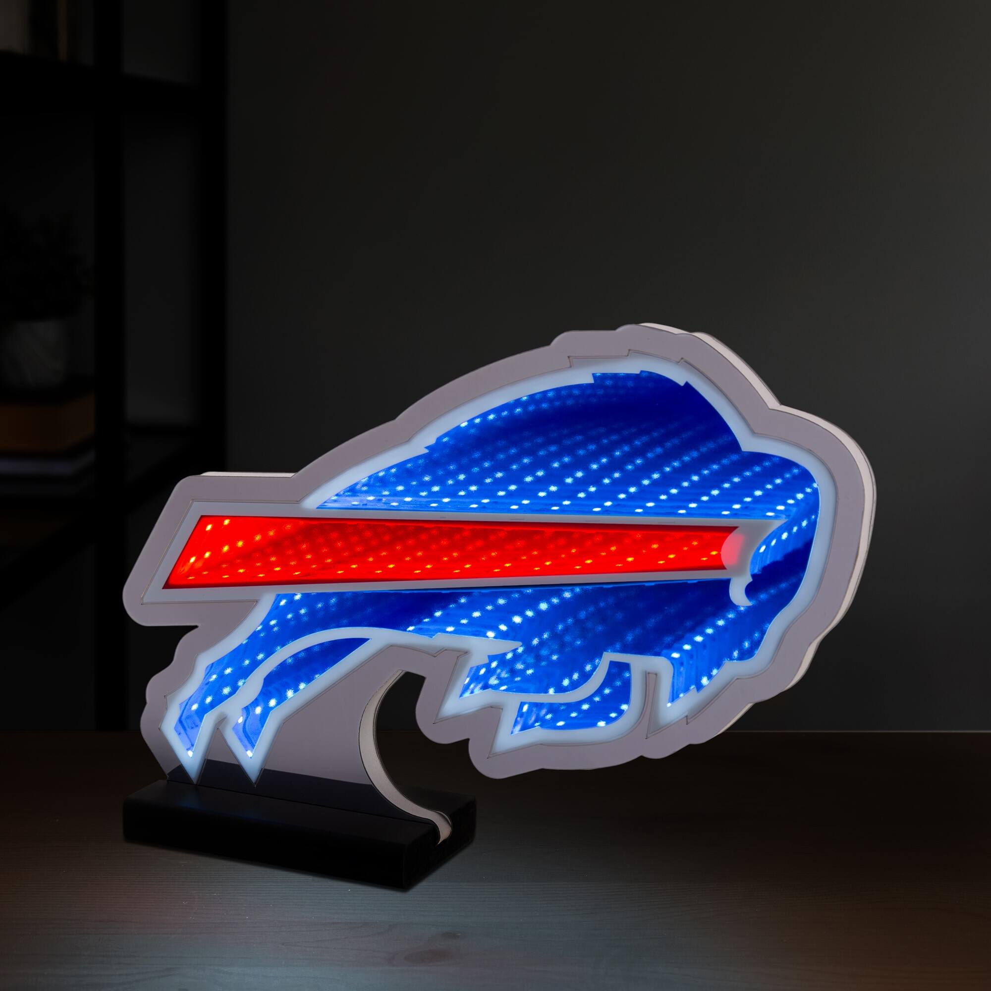 Alt View 2. Sporticulture - Buffalo Bills LED Infinity Logo Light - Multicolor.