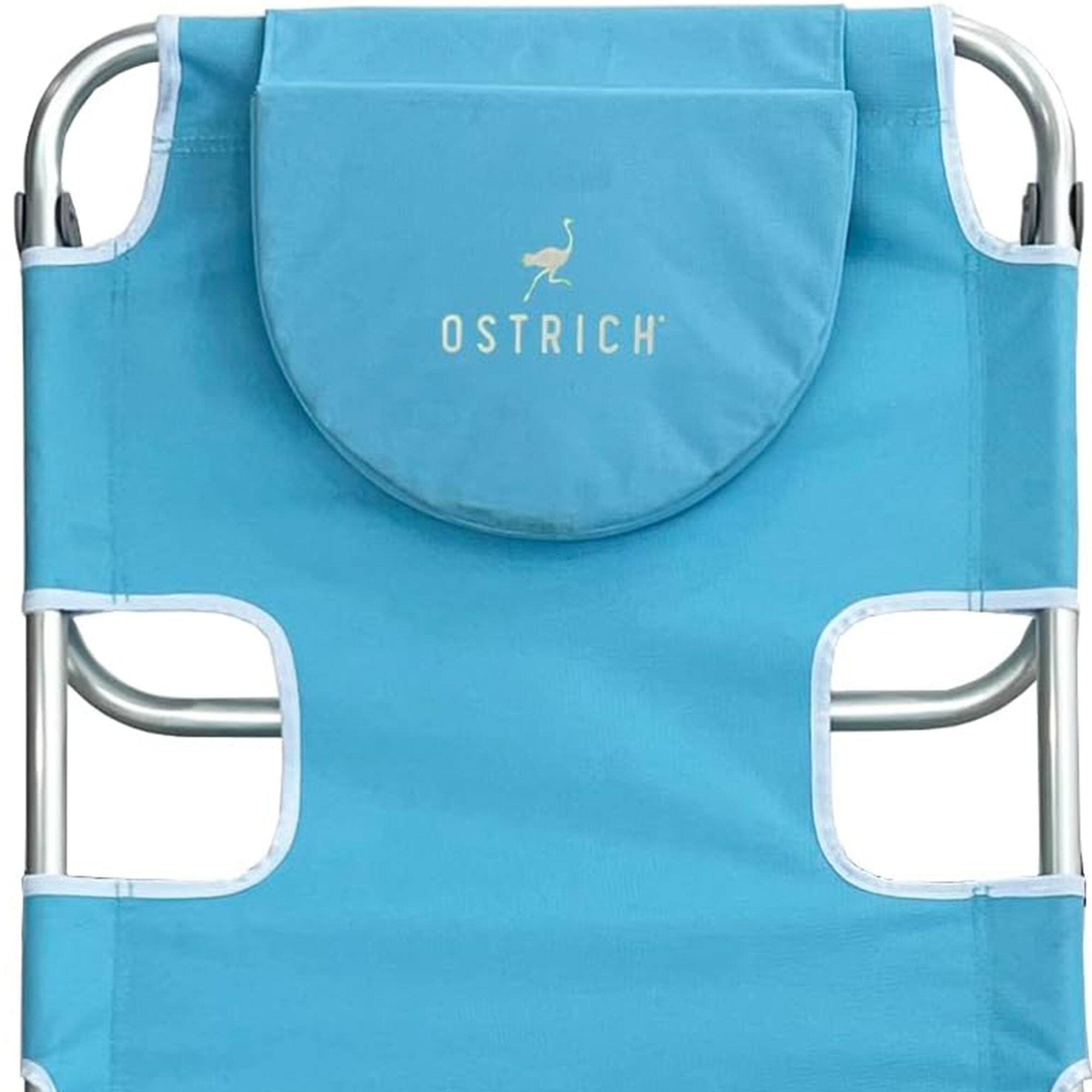 Alt View 5. Deltess - Deltess Ostrich Deluxe On Your Back Aluminum Chair with Cooler Bag, Light Blue - Light Blue.