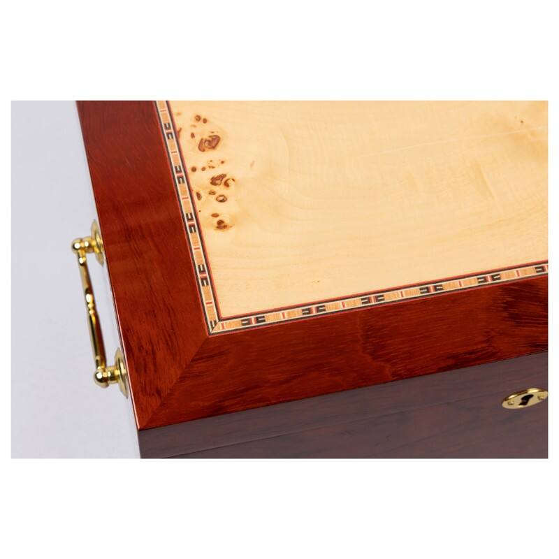 Back. Prestige - Broadway Cigar Humidor - Hand Rubbed Lacquer Finish.