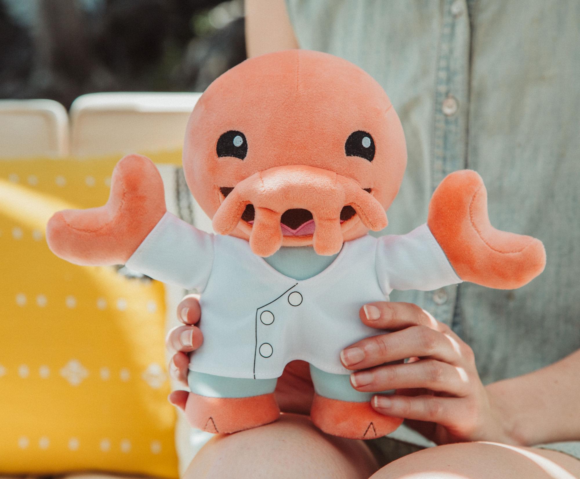 Alt View 3. Toynk - Futurama Zoidberg 8-Inch Chibi Collector Plush Toy - Pink.