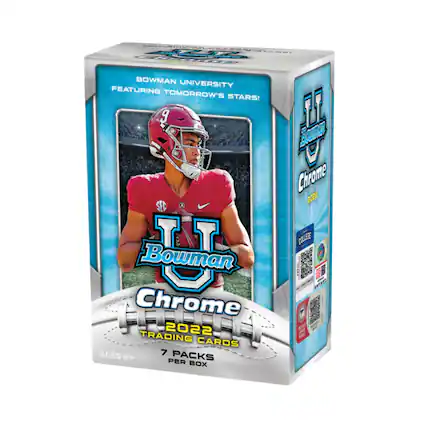 Bowman University Featuring Tomorrow's Stars!
Bowman Chrome 2022 Trading Cards
Ages 6+
7 Packs Per Box
