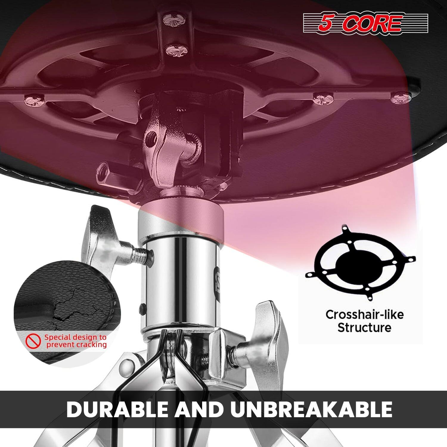 5 CORE

Special design to prevent cracking

Crosshair-like Structure

DURABLE AND UNBREAKABLE
