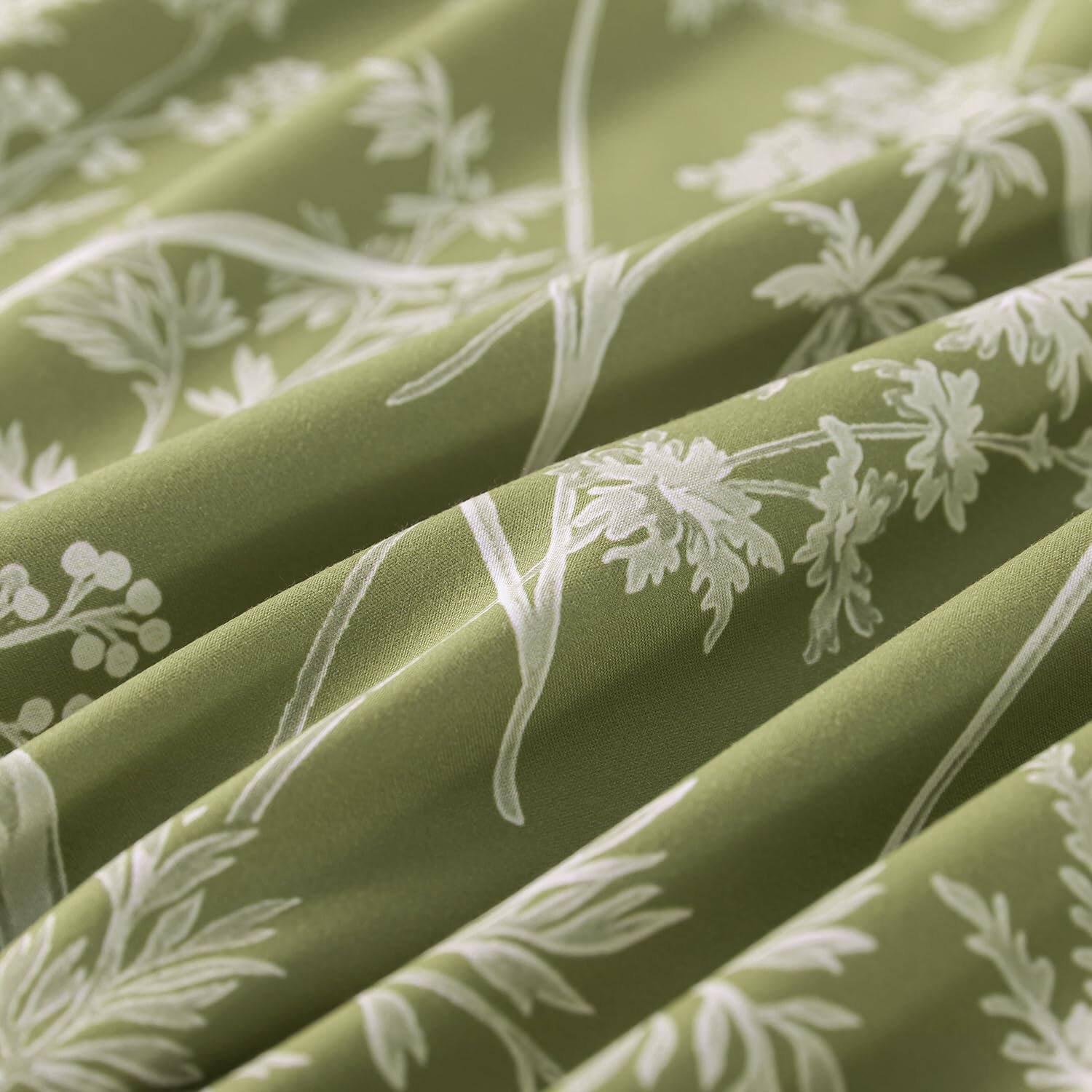 Alt View 3. Earthley Blooms - Floral Duvet Cover Set 3pcs Reversible Patternsolid Design Bedding 1 With Zipper Closure 8 Ties And 2 - Red Ochre-King.