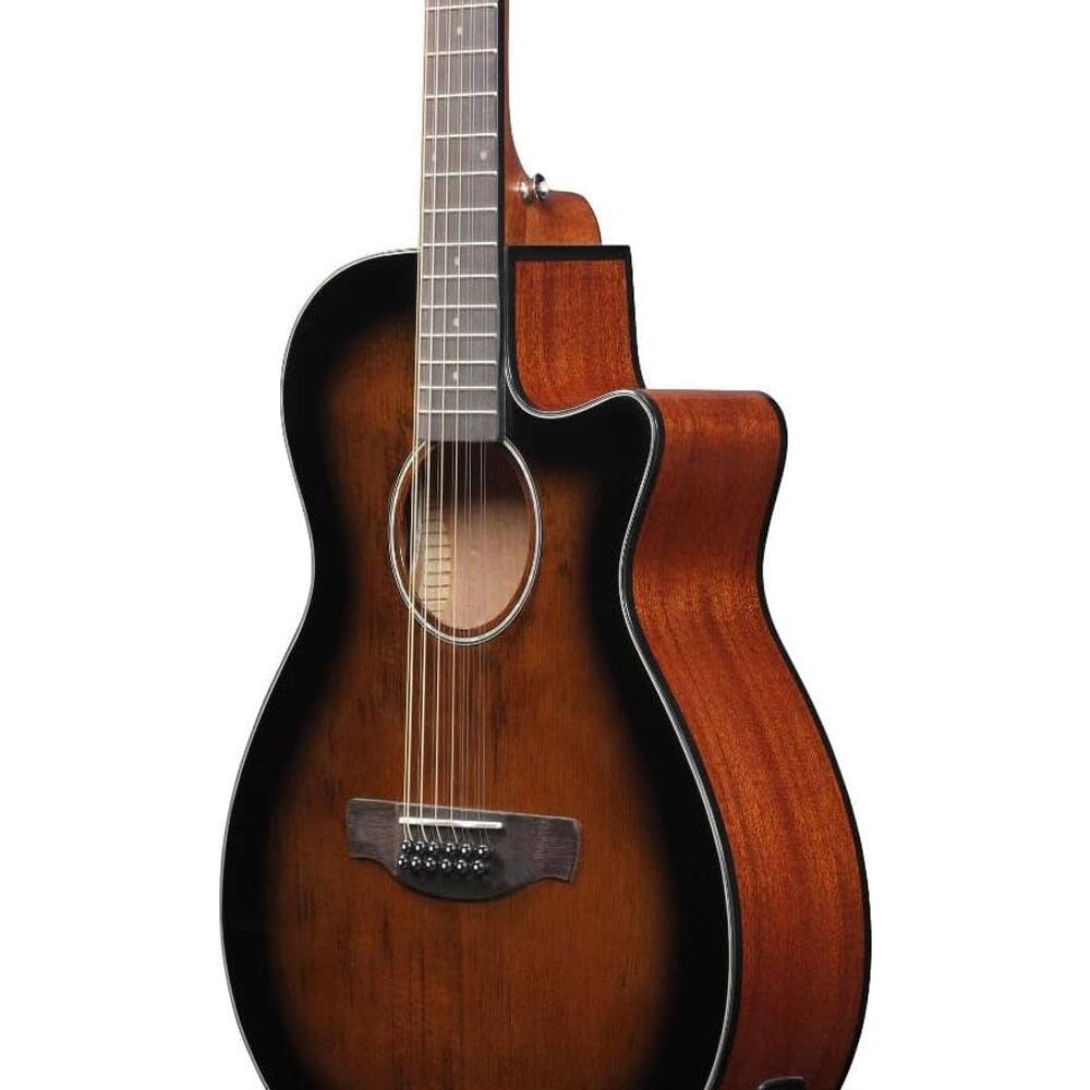 Alt View 1. Ibanez - Ibanez AEG 12-String Acoustic-Electric Guitar, Dark Violin Sunburst - Dark Violin Sunburst.