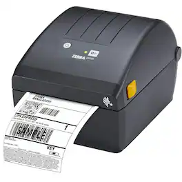 Zebra - ZD220 203 DPI Direct Thermal 4-Inch Desktop Label Barcode Printer USB Shipping Logistics Warehouse Receipt - Black