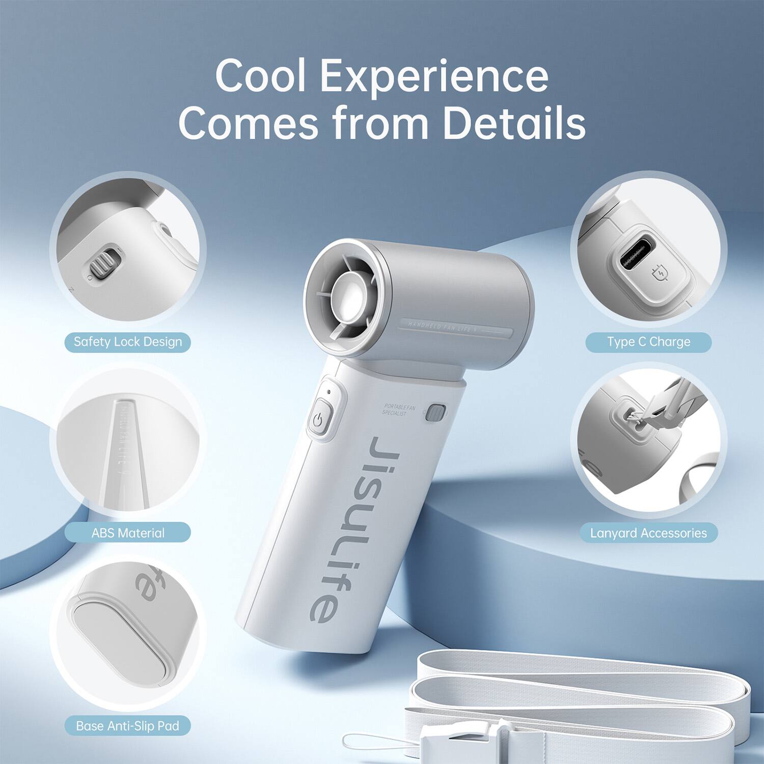 Cool Experience Comes from Details (I) - Safety Lock Design ABS Material Base Anti-Slip Pad Type C Charge Lanyard Accessories
