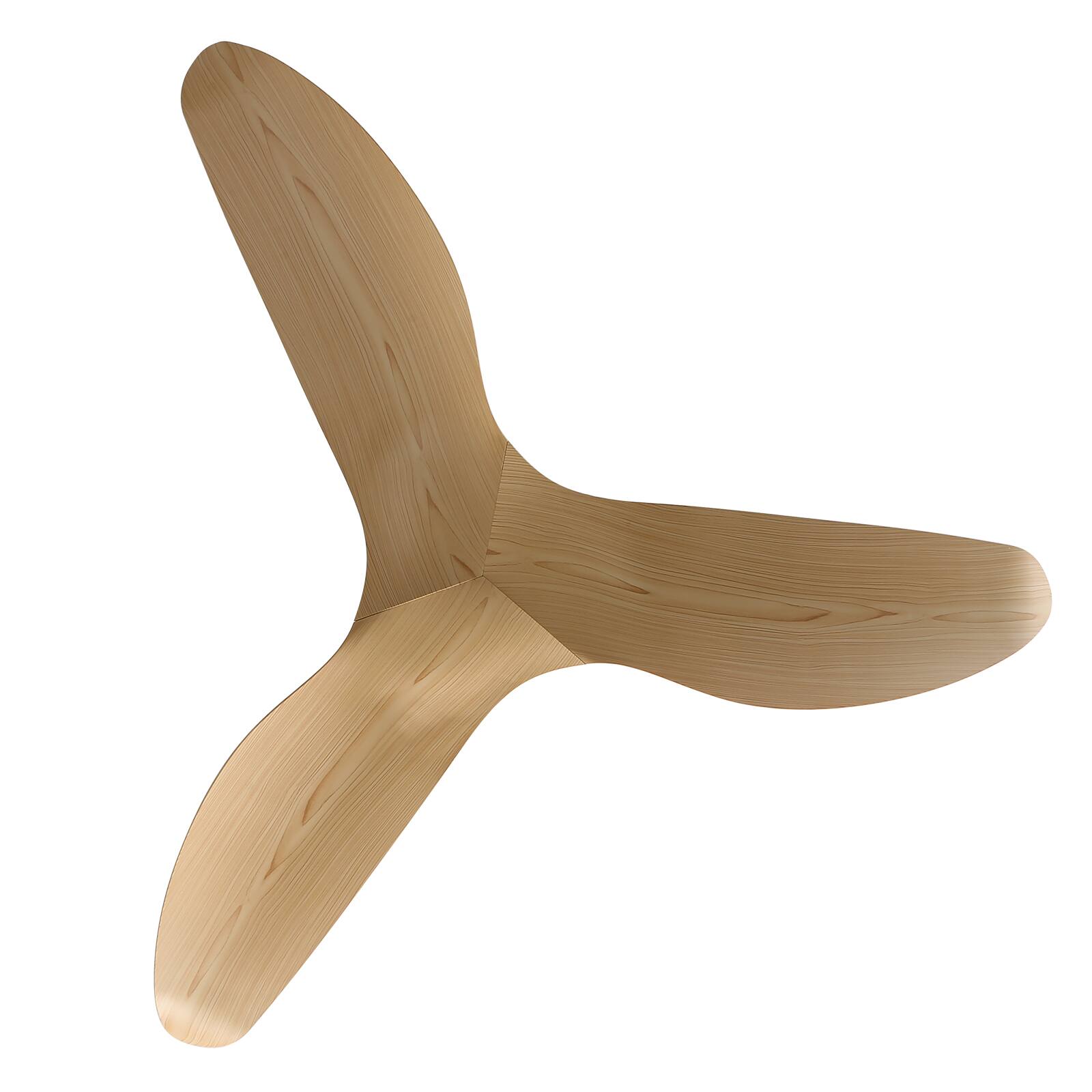 Back. Sofucor - Sofucor Ceiling Fan No Lights 52 Inch Mordern Ceiling Fan with Remote Farmhouse Bedroom Living Room Outdoor Patio Porch - White Yellow.