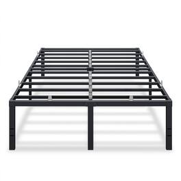 Songmics Home - Full Metal Bed Frame 18 Inches Tall, 1100 lb Weight Capacity, with Under-Bed Storage, Heavy-Duty Platform Bed - Matte Black