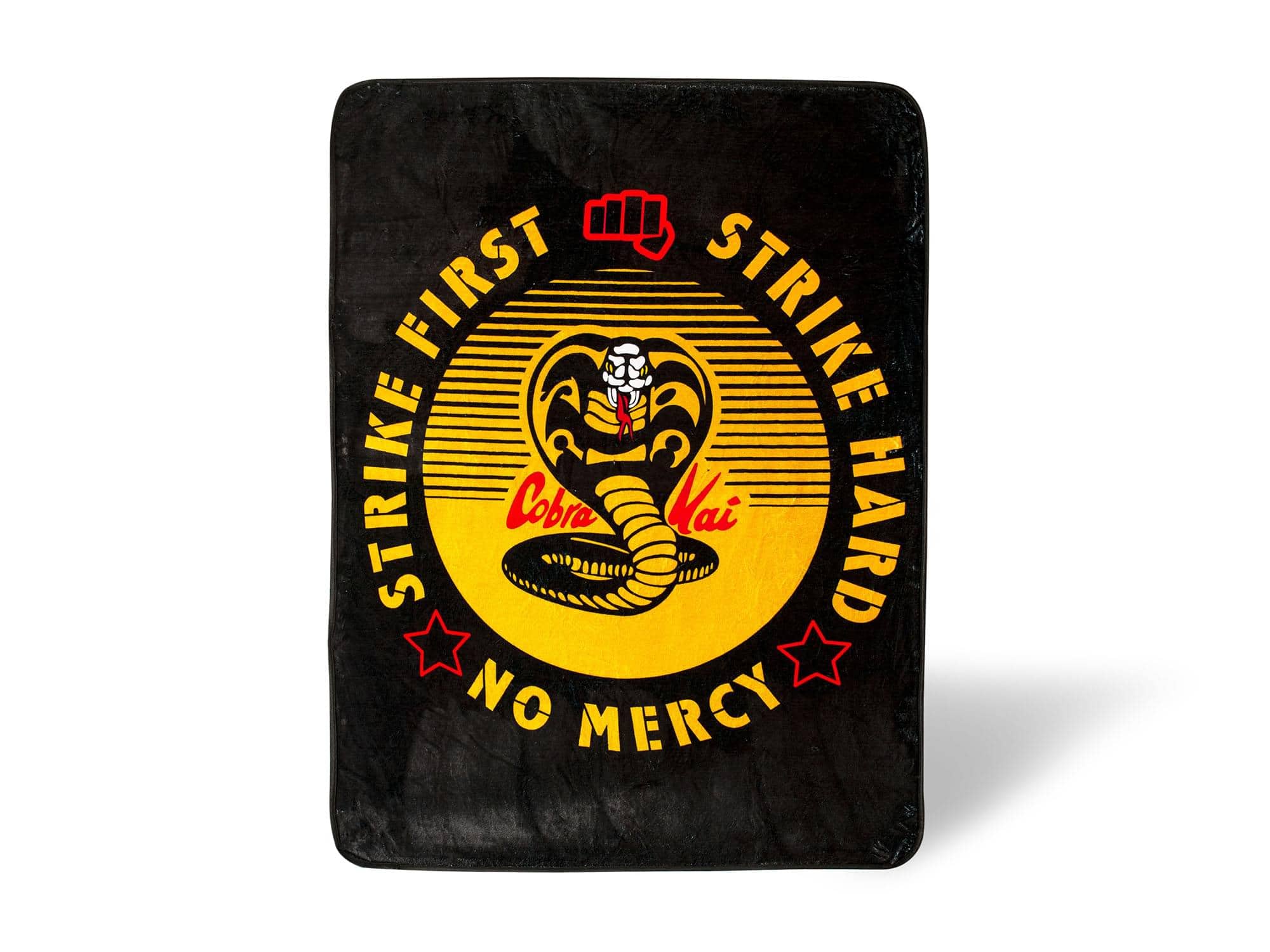 "Surreal Entertainment - Cobra Kai ""Strike First"" Fleece Throw Blanket | 45 x 60 Inches - Yellow" price history on PriceWatchPro