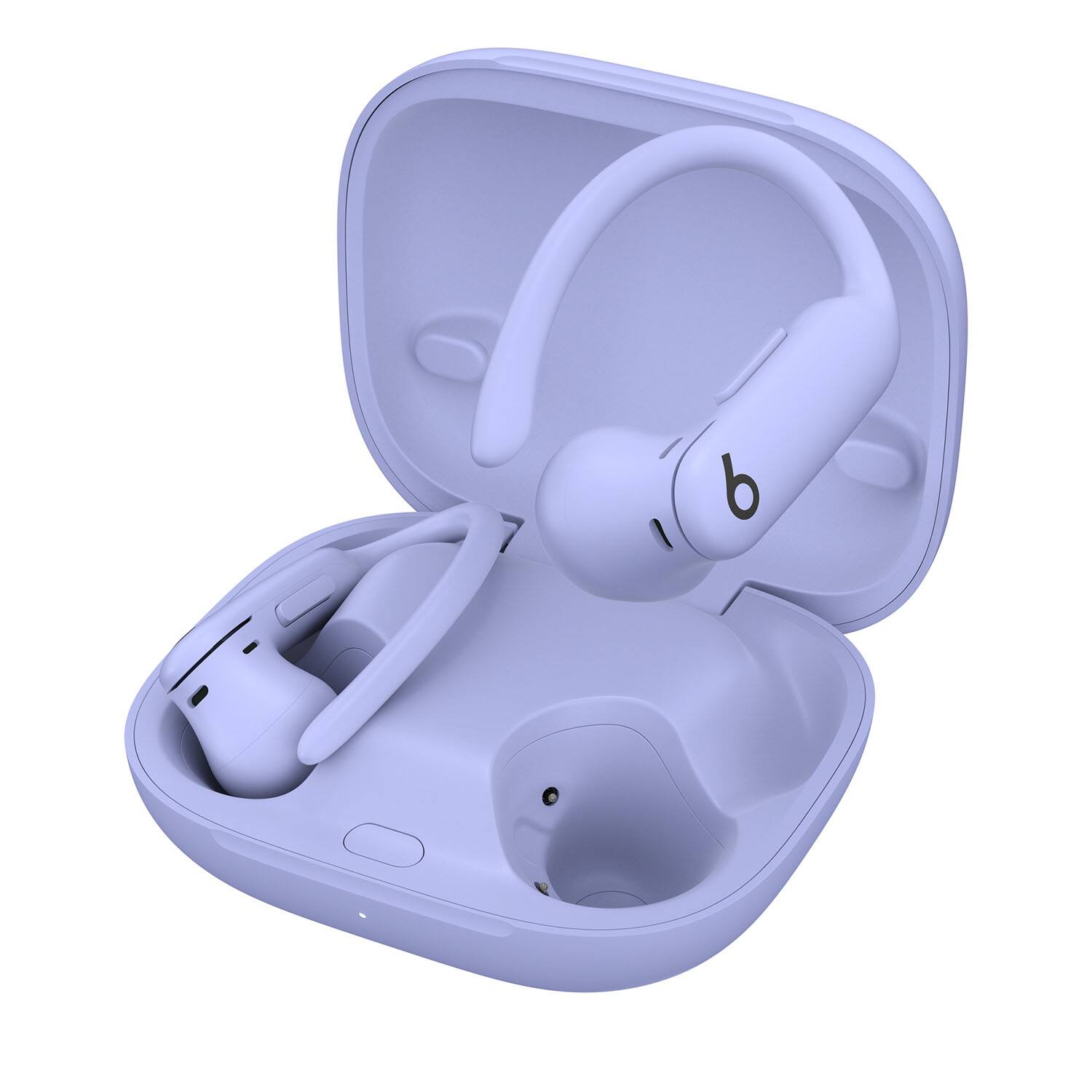 Left. Beats - Beats - Powerbeats Pro 2 True Wireless Active Noise Canceling Earbuds + Power Adapter - Purple.