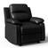 Front. KERDOM - PU Leather Manual Reclining Sofa Set, 1-3 Seater Thick Upholstery Loveseat Recliner Sofa Oversized Home Theater Seating - Black-1 Seat.