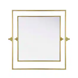 Elegant Kitchen and Bath - Amoura 27X30 Pivot Mirror In - Brass