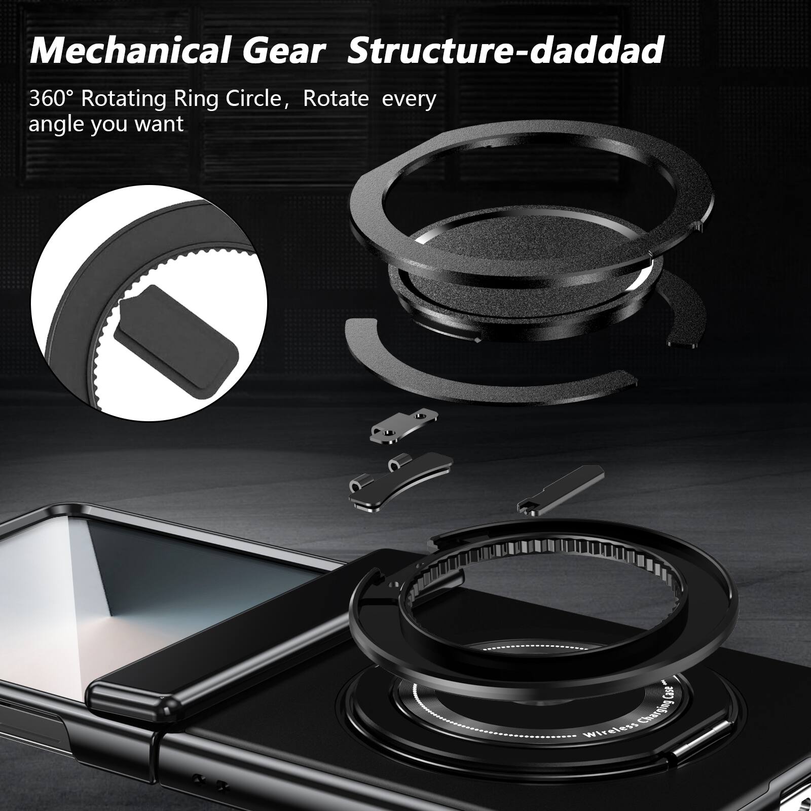 Mechanical Gear Structure-daddad

360° Rotating Ring Circle, Rotate every angle you want