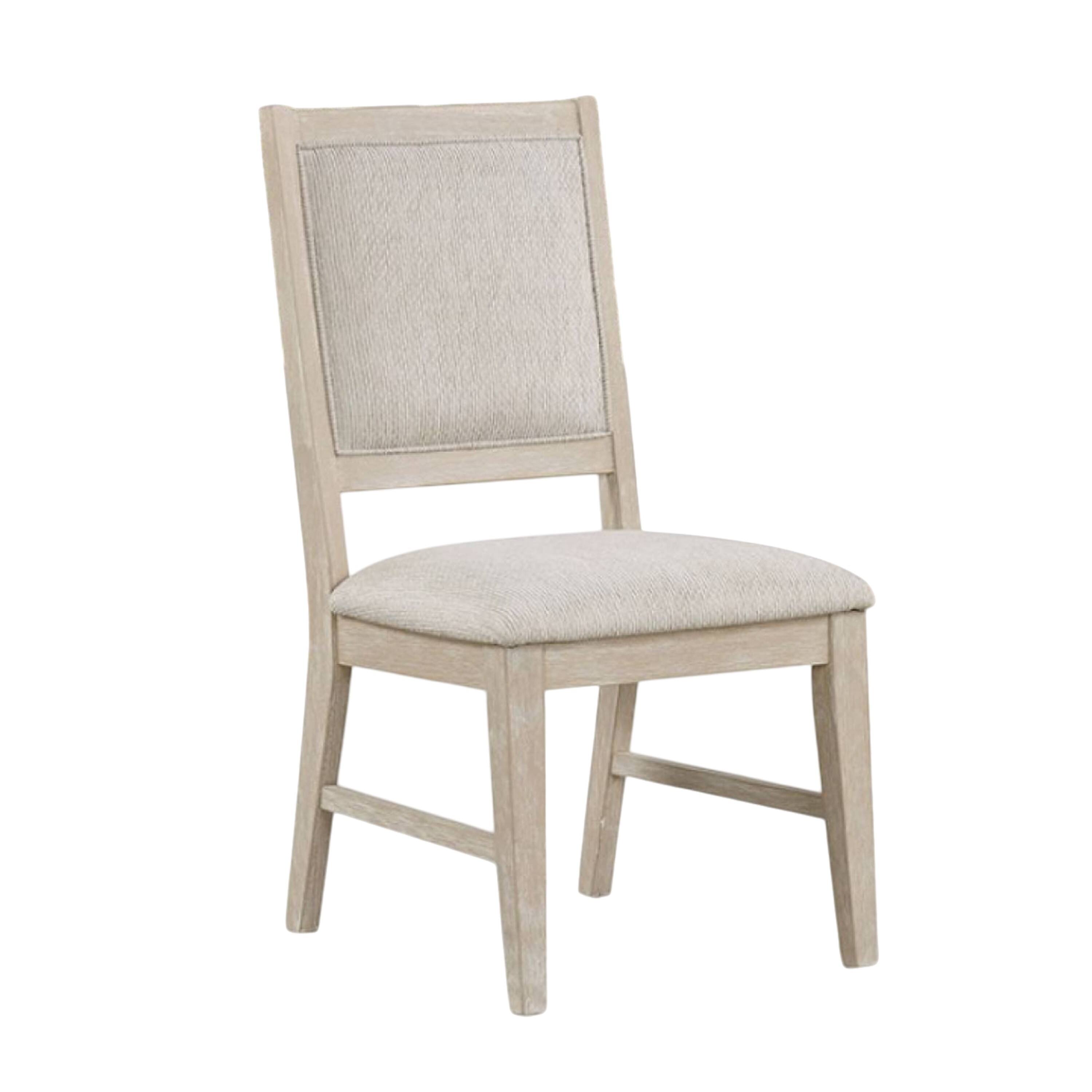 Alt View 1. Manhattan Lane - Rozie Dining Side Chair Set of 2, Tapered Legs, Light Oak Poplar Wood - Light Oak Gray.