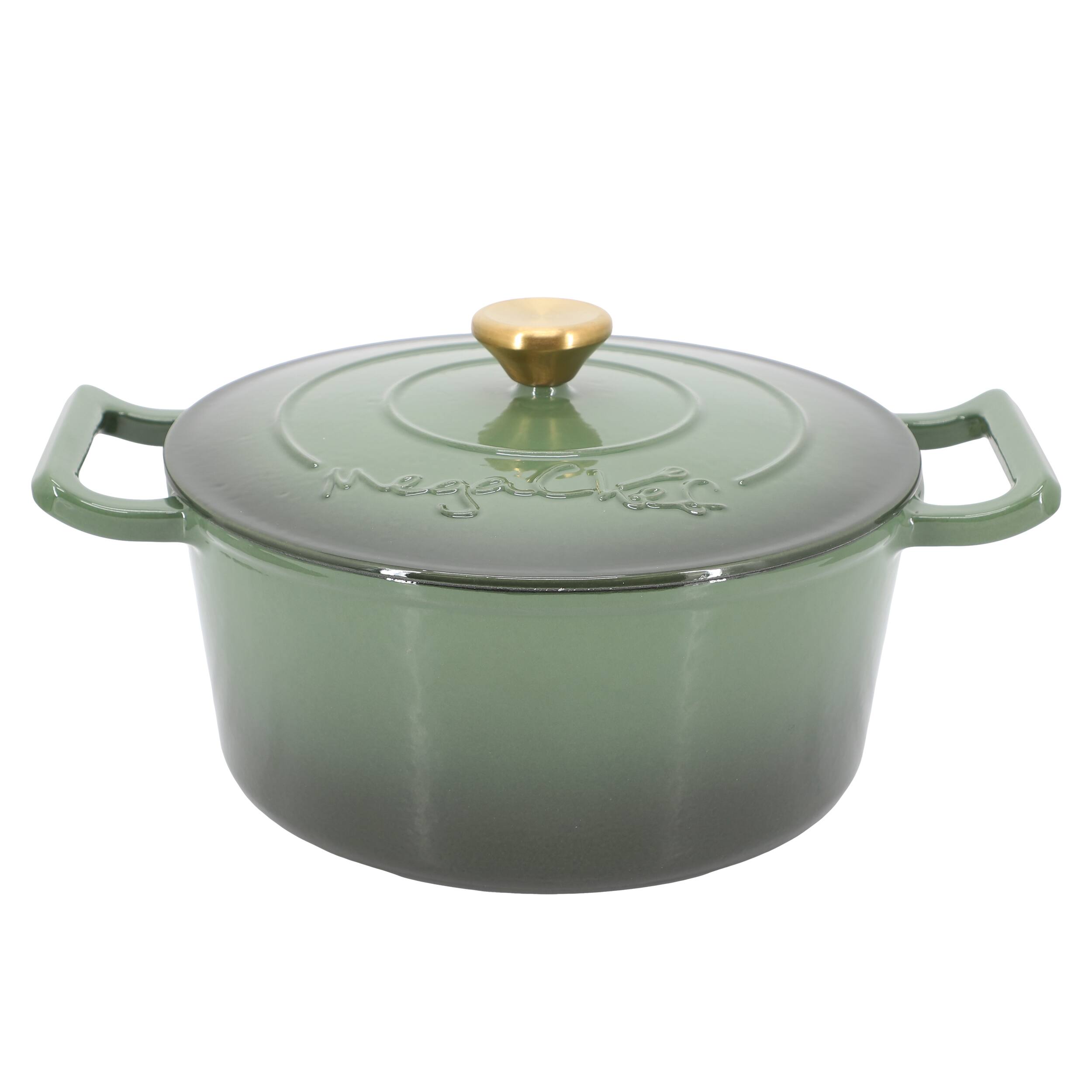 Mega Chef MegaChef 5.3 Quarts Round Enameled Cast Iron Casserole