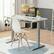 Alt View 1. Costway - Costway Hand Crank Sit to Stand Desk Frame Height Adjustable Standing Base - Grey.